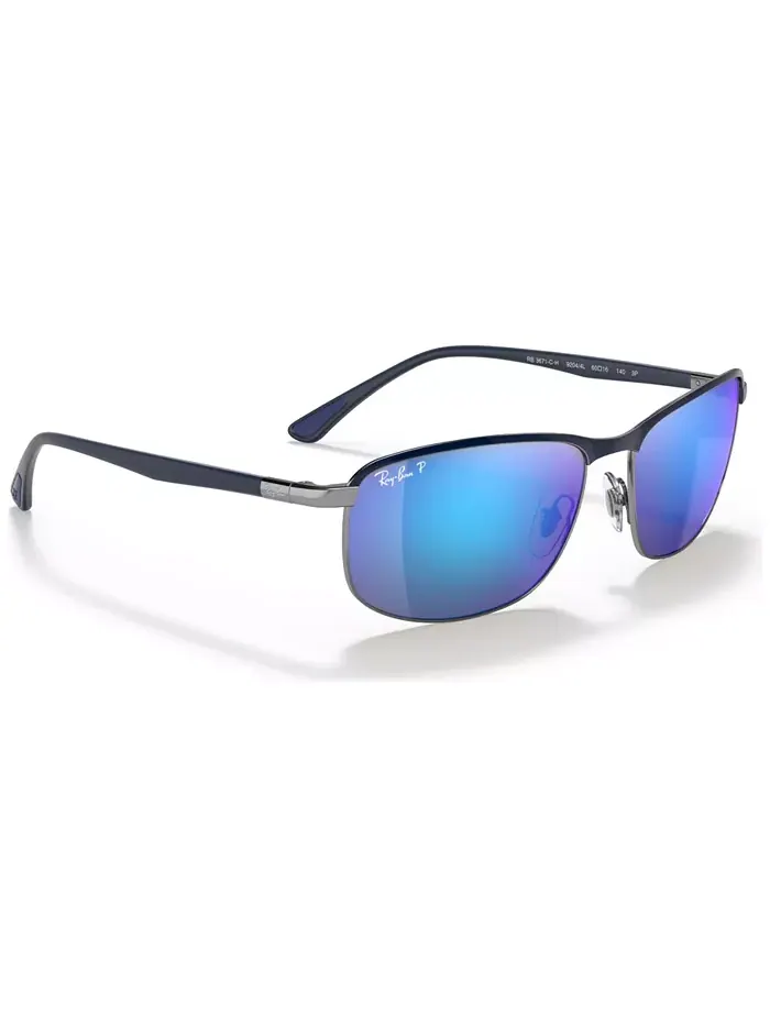 Унисекс поляризованные солнцезащитные очки, RB3671CH 60 Ray-Ban — изображение 3 из 7, синий