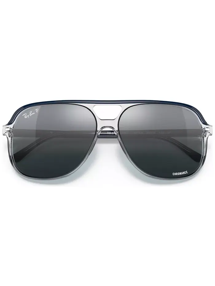 Унисекс поляризованные солнцезащитные очки, RB2198 BILL Chromance Ray-Ban — изображение 5 из 8, синий прозрачный