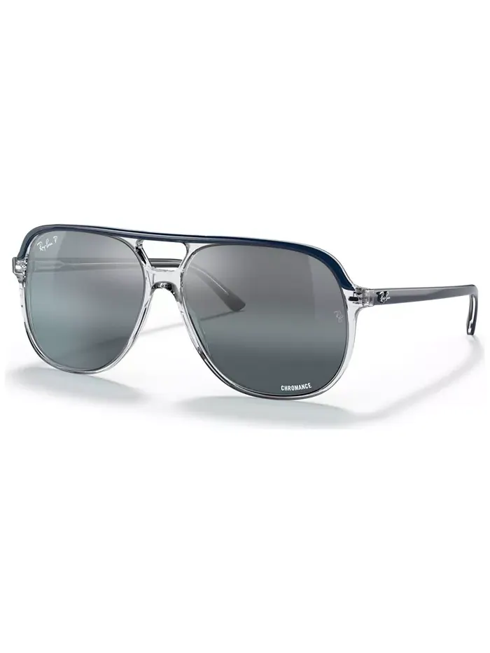 Унисекс поляризованные солнцезащитные очки, RB2198 BILL Chromance Ray-Ban — изображение 7 из 8, синий прозрачный