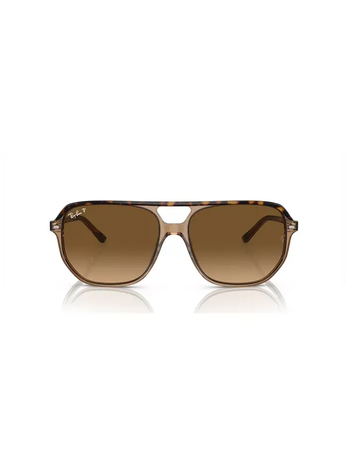 Унисекс солнцезащитные очки Bill One с поляризацией, градиентные RB2205 Ray-Ban — изображение 4 из 7, коричневый