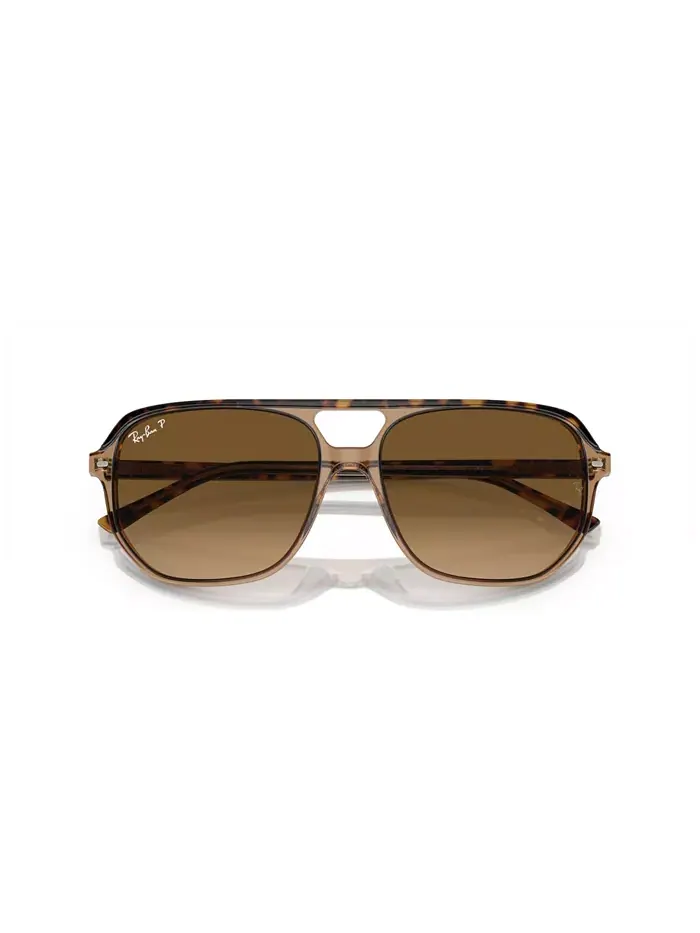 Унисекс солнцезащитные очки Bill One с поляризацией, градиентные RB2205 Ray-Ban — изображение 6 из 7, коричневый