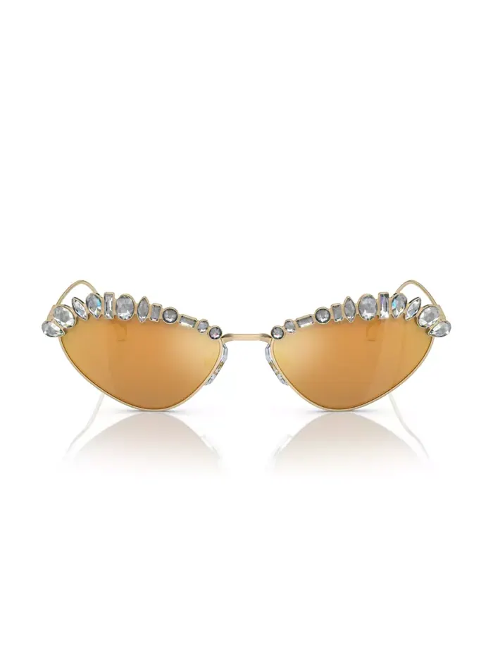 Женские солнцезащитные очки, Mirror SK7009 Swarovski — изображение 2 из 6, бледный золотистый