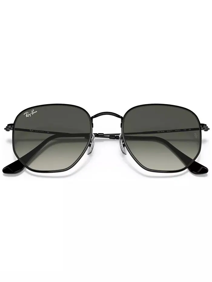 Солнцезащитные очки унисекс в шестиугольной оправе Ray-Ban — изображение 3 из 7, черный