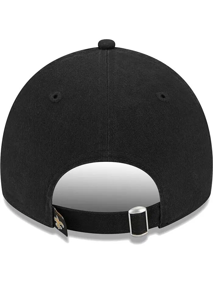 Женская черная кепка New Orleans Saints Leaves 9Twenty Adjustable New Era — изображение 3 из 4