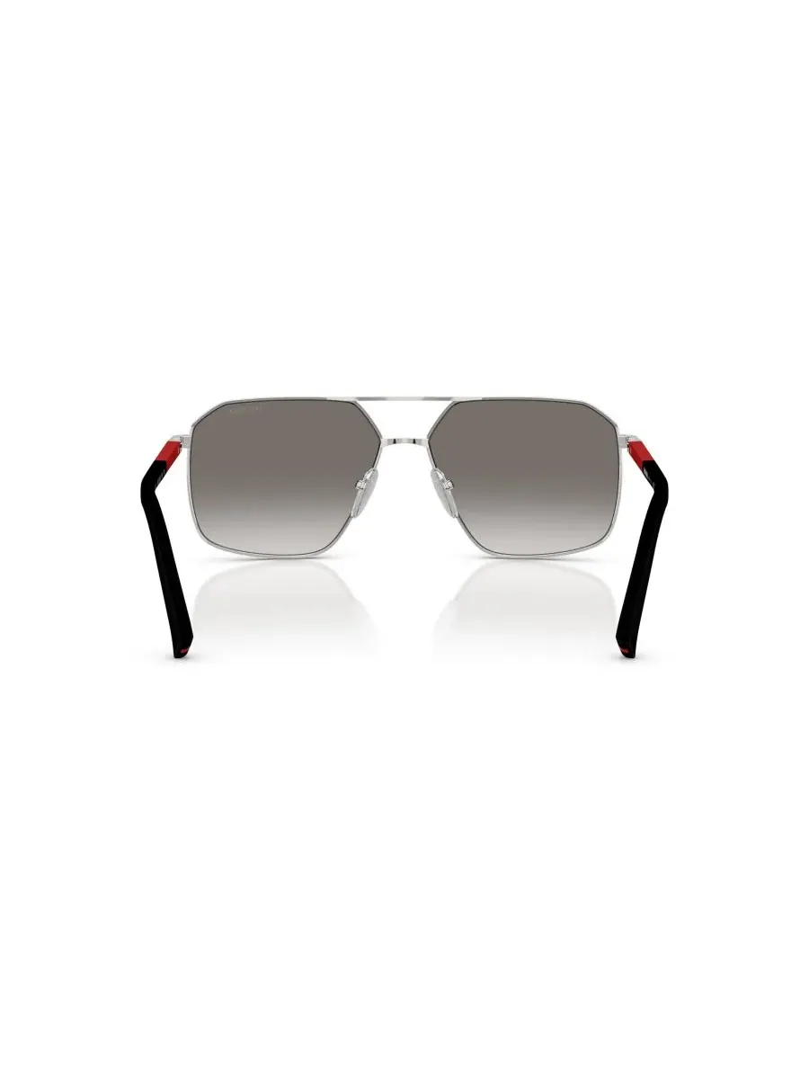 Мужские солнцезащитные очки с геометрическим рисунком, PS A50S PRADA LINEA ROSSA — изображение 4 из 7, серебряный