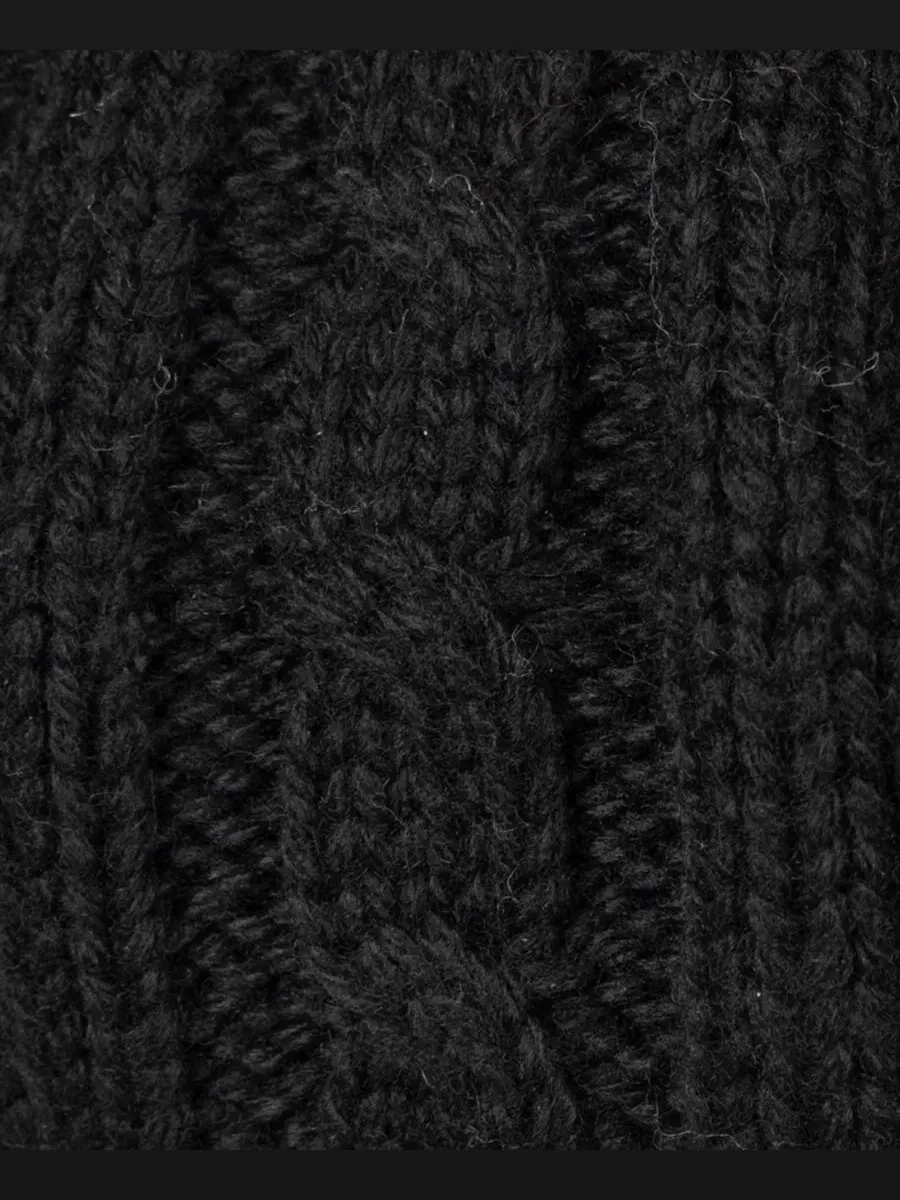 Берет с кабельной вязкой Core Cable Knit Beret Hat Lauren Ralph Lauren — изображение 4 из 5, черный