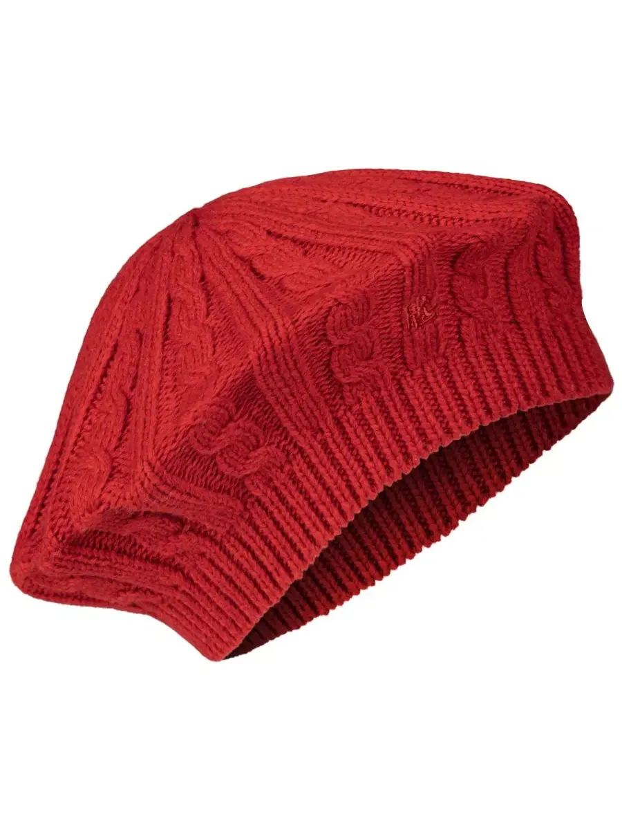 Берет с кабельной вязкой Core Cable Knit Beret Hat Lauren Ralph Lauren — изображение 5 из 5, черный