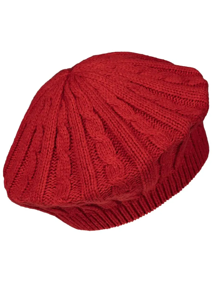 Берет с кабельной вязкой Core Cable Knit Beret Hat Lauren Ralph Lauren — изображение 2 из 5, красный