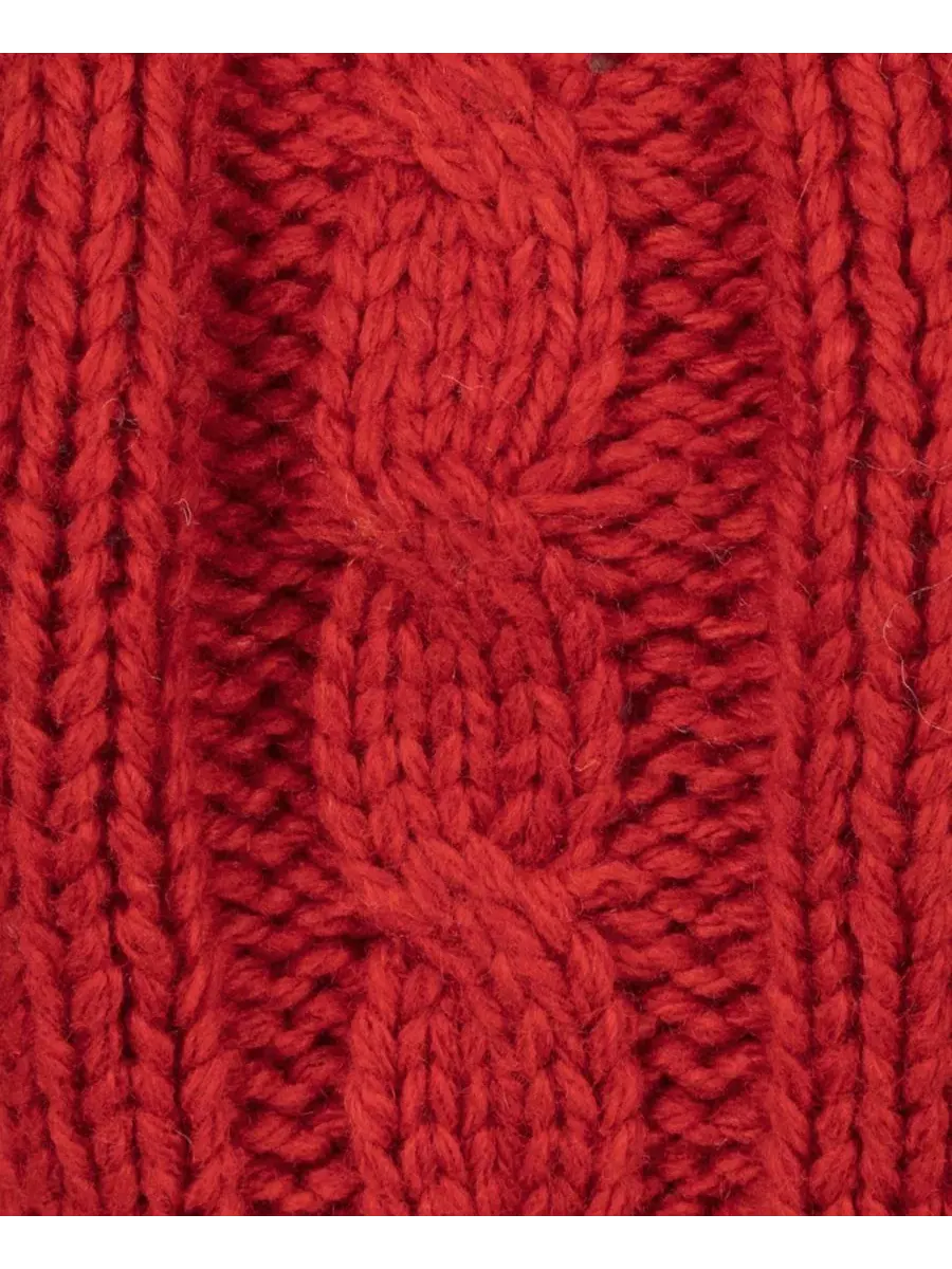 Берет с кабельной вязкой Core Cable Knit Beret Hat Lauren Ralph Lauren — изображение 4 из 5, красный