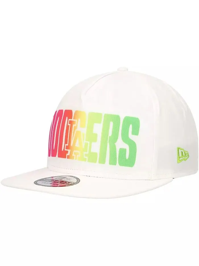 Мужская белая бейсболка-кепка Los Angeles Dodgers Spring Spectrum Golfer Snapback New Era