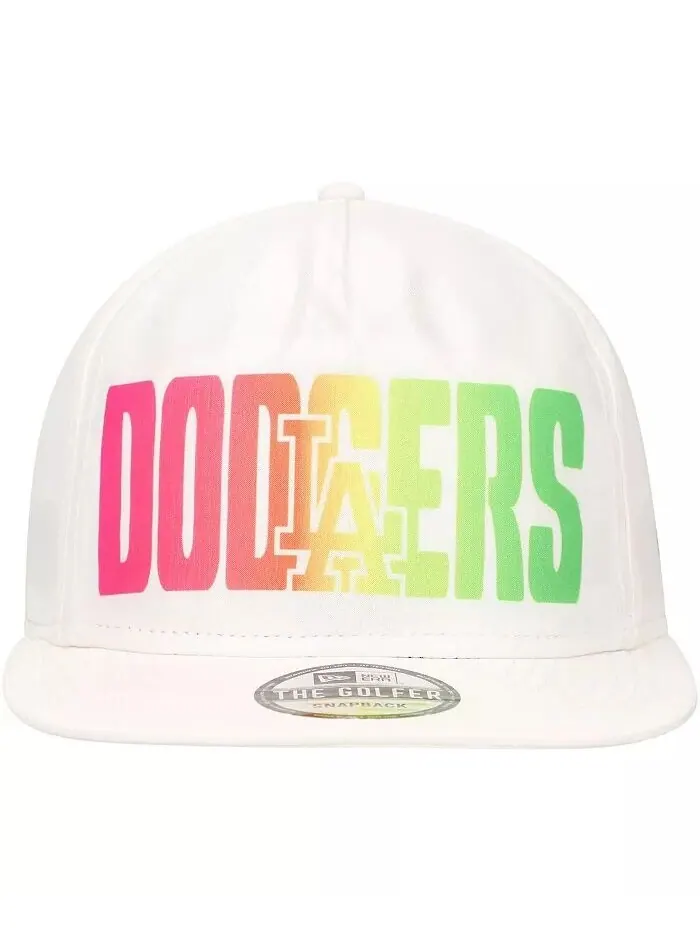 Мужская белая бейсболка-кепка Los Angeles Dodgers Spring Spectrum Golfer Snapback New Era — изображение 2 из 4