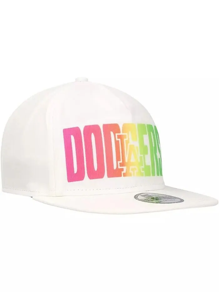 Мужская белая кепка для гольфиста Los Angeles Dodgers Spring Spectrum Snapback New Era — изображение 3 из 4, белый