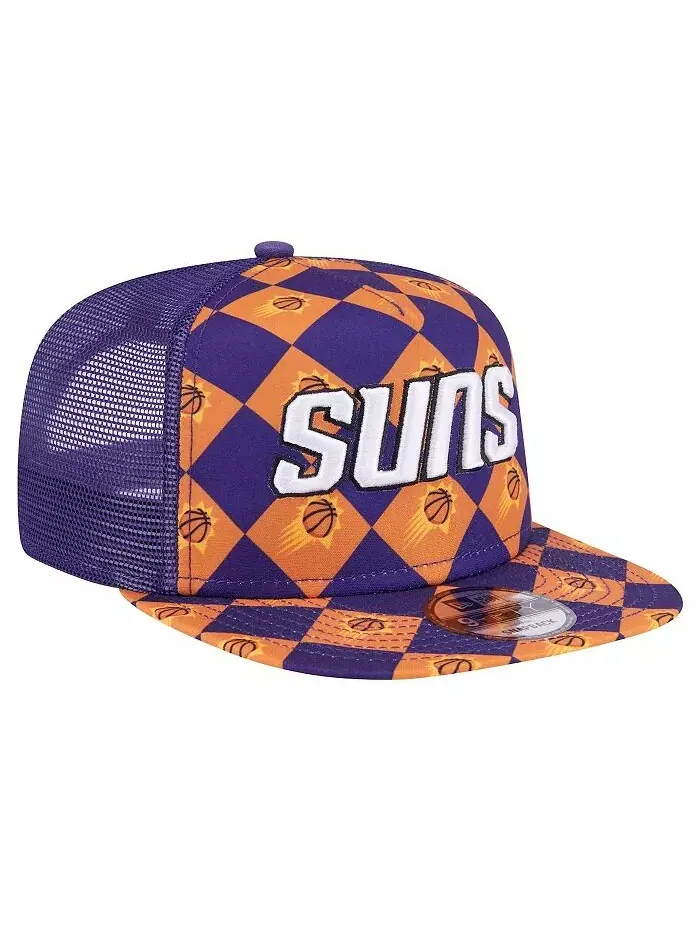 Мужская фиолетовая бейсболка-кепка Trucker 9FIFTY с А-образной оправой Phoenix Suns Seeing Diamonds — изображение 2 из 4