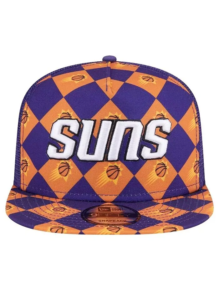 Мужская фиолетовая бейсболка-кепка Trucker 9FIFTY с А-образной оправой Phoenix Suns Seeing Diamonds — изображение 3 из 4