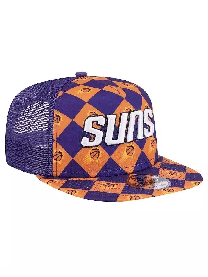 Мужская фиолетовая кепка Phoenix Suns Seeing Diamonds с А-образной рамкой Trucker 9FIFTY Snapback — изображение 2 из 4