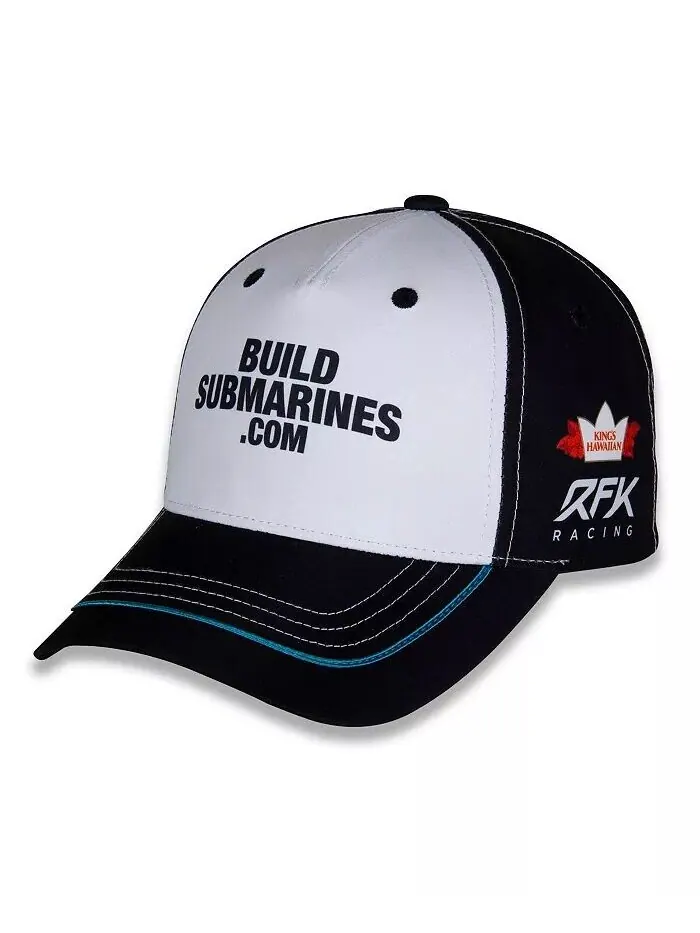 Мужская белая/черная регулируемая кепка Brad Keselowski Build Submarines.com Checkered Flag Sports — черный