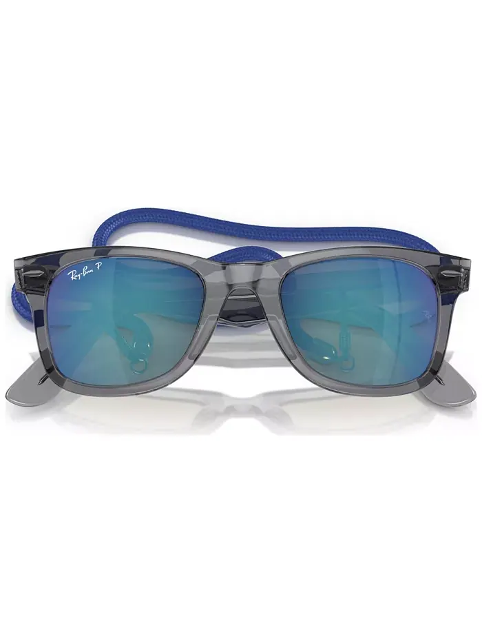 Унисекс поляризованные солнцезащитные очки, Wayfarer RB2140 Ray-Ban — изображение 2 из 9, прозрачный серый