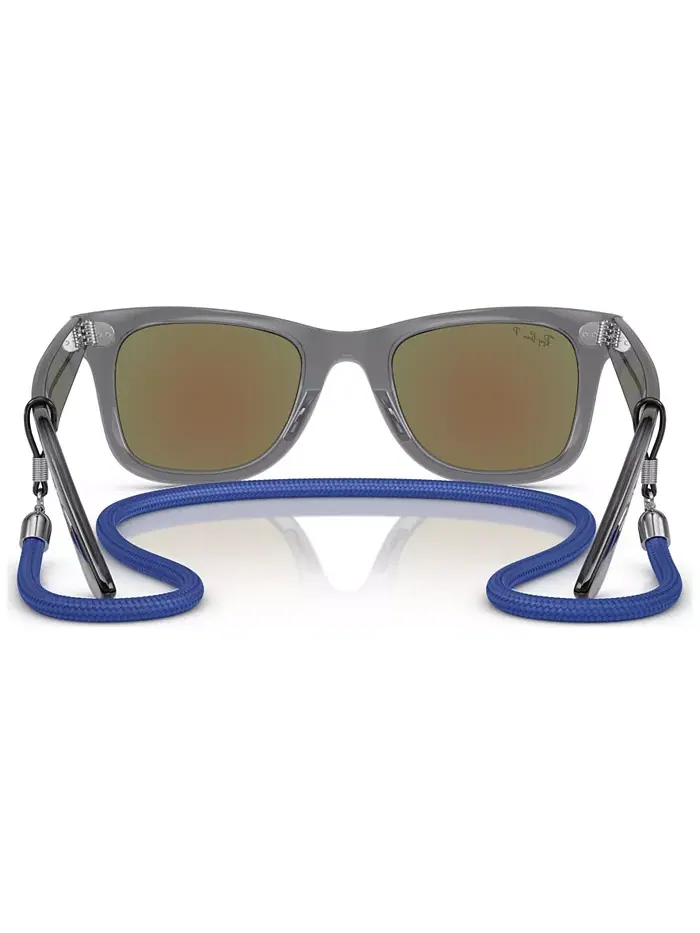 Унисекс поляризованные солнцезащитные очки, Wayfarer RB2140 Ray-Ban — изображение 6 из 9, прозрачный серый