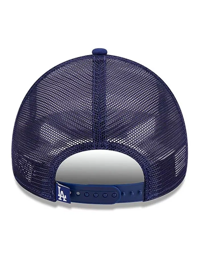 Мужская белая кепка Royal Los Angeles Dodgers Stacked A-Frame Trucker 9FORTY Adjustable New Era — изображение 4 из 4