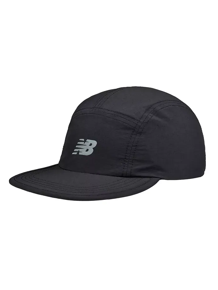 Мужская черная кемперская кепка Flying Logo с 5 панелями New Balance