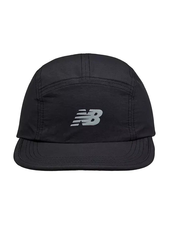 Мужская черная кемперская кепка Flying Logo с 5 панелями New Balance — изображение 2 из 6, черный