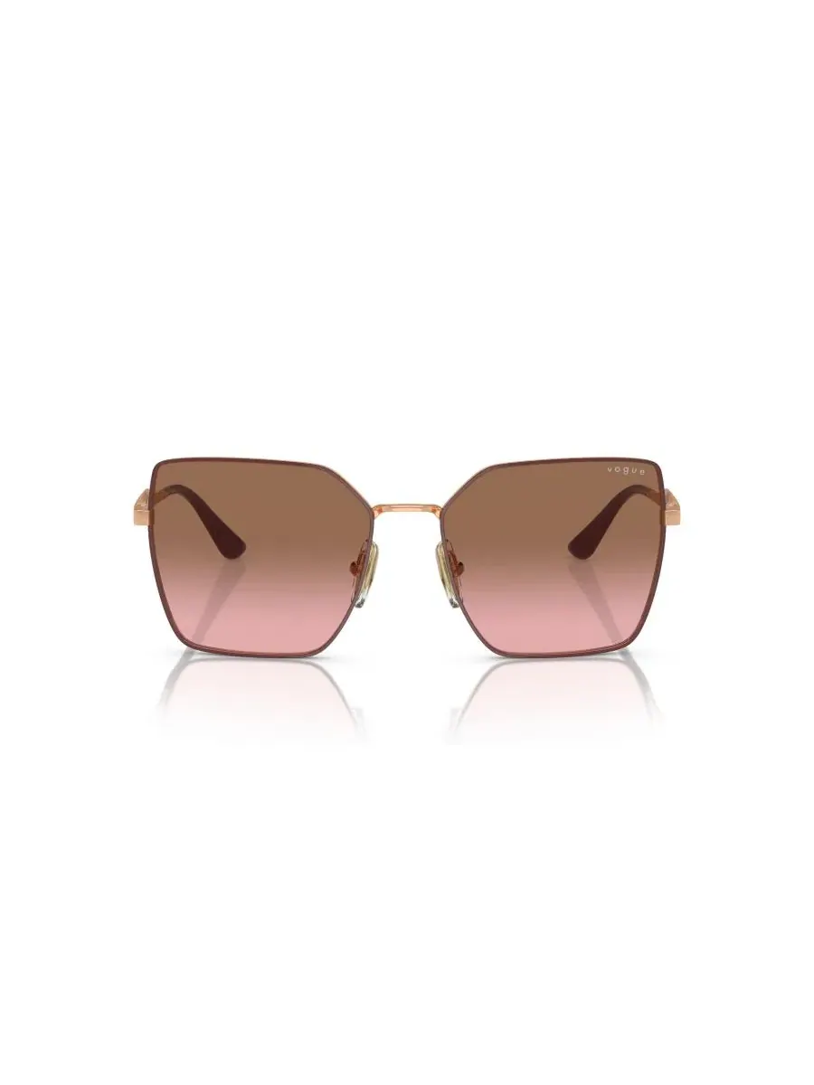 Солнцезащитные очки с квадратной металлической оправой Vogue Eyewear — изображение 2 из 6, розовый золотистый