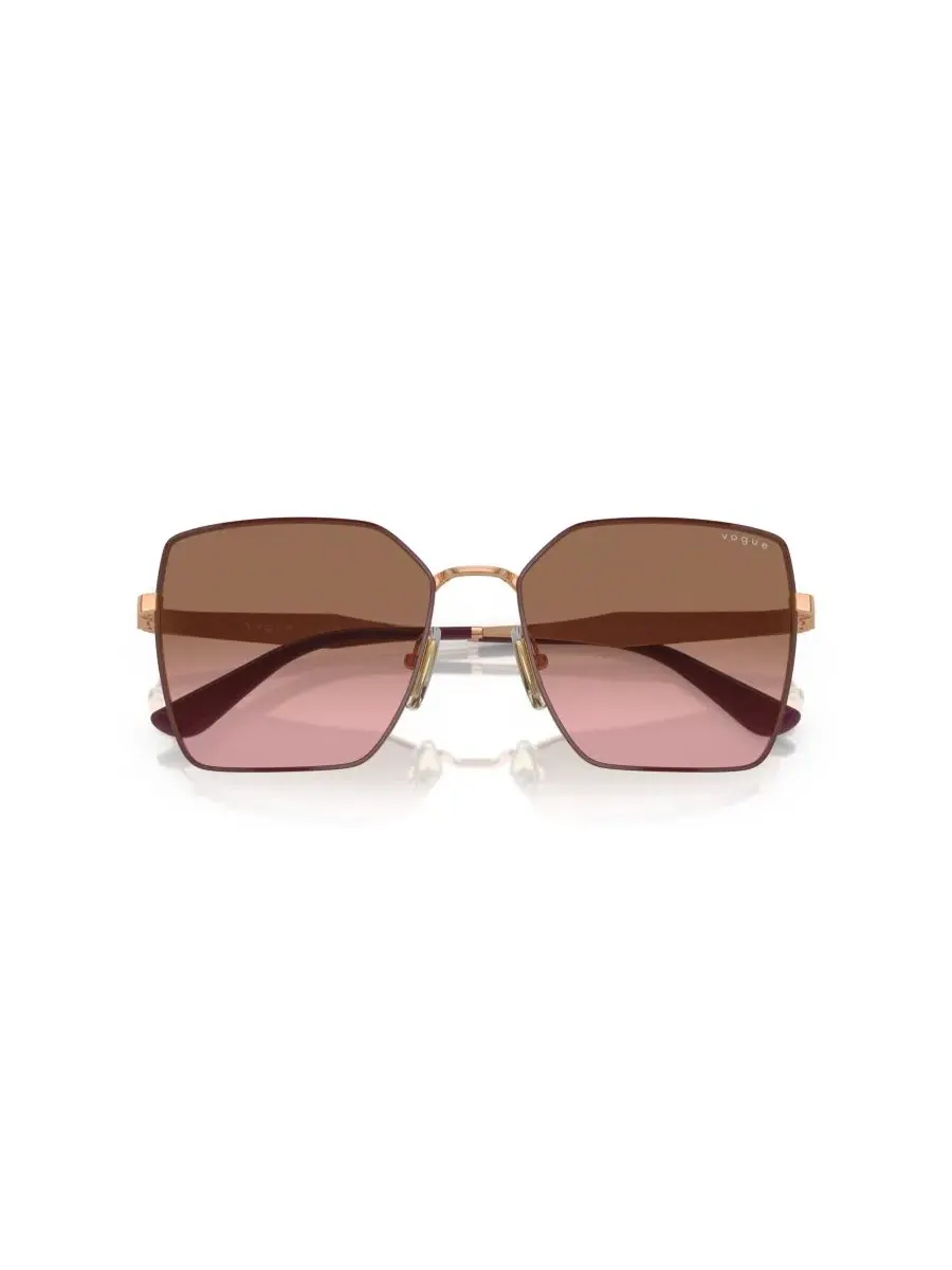 Солнцезащитные очки с квадратной металлической оправой Vogue Eyewear — изображение 5 из 6, розовый золотистый
