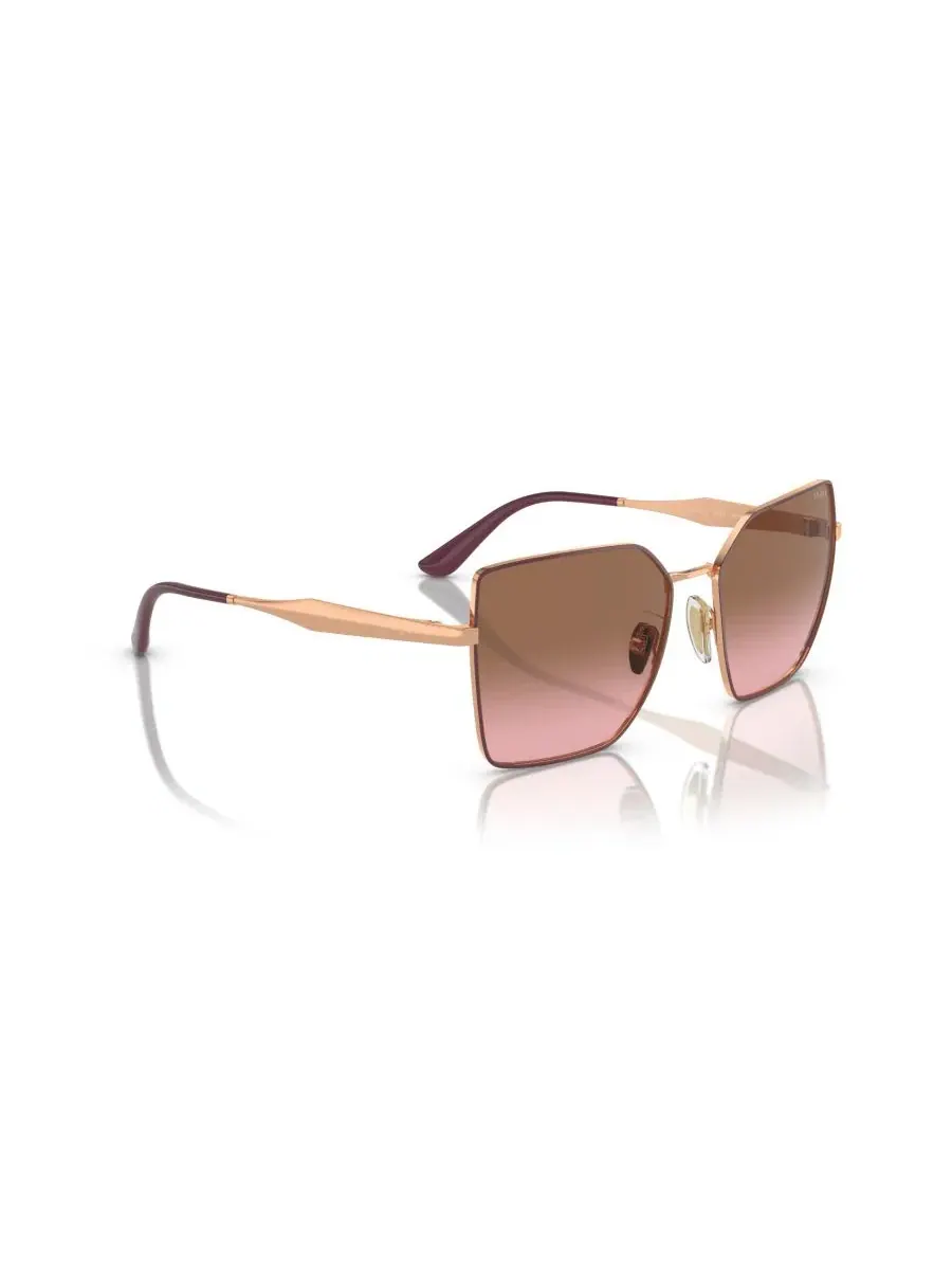 Солнцезащитные очки с квадратной металлической оправой Vogue Eyewear — изображение 6 из 6, розовый золотистый