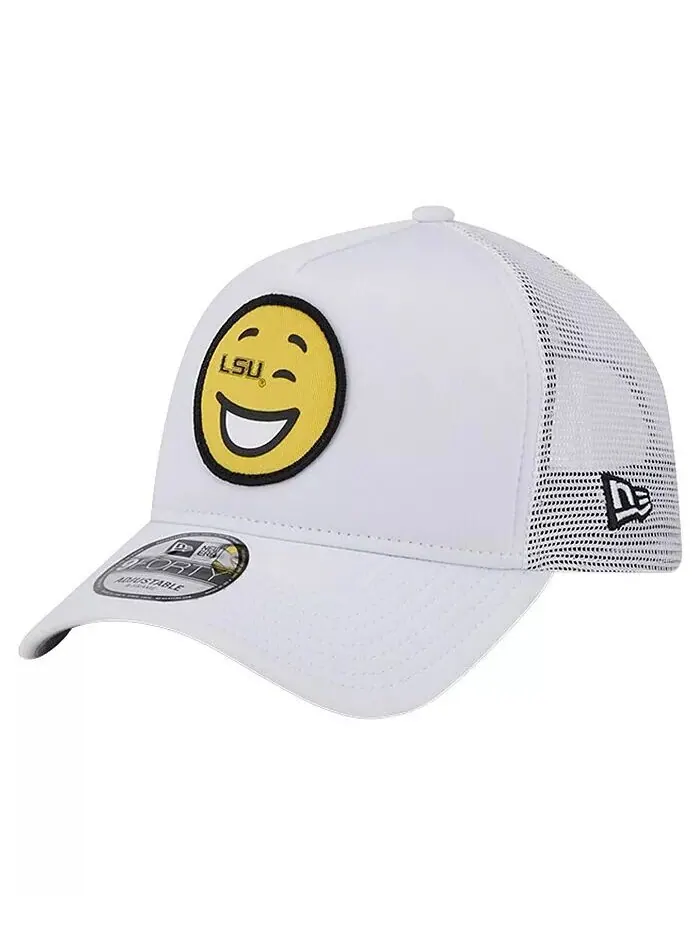Мужская белая регулируемая шапка LSU Tigers Wink Foam Trucker New Era — изображение 1 из 4, белый