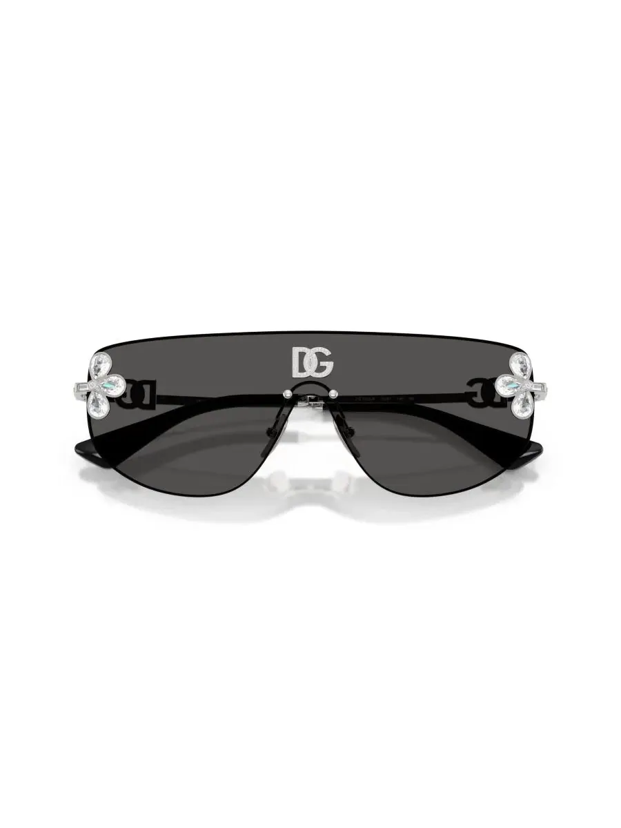 Женские солнцезащитные очки прямоугольные DG2333B Dolce&Gabbana — изображение 5 из 6, серебряный