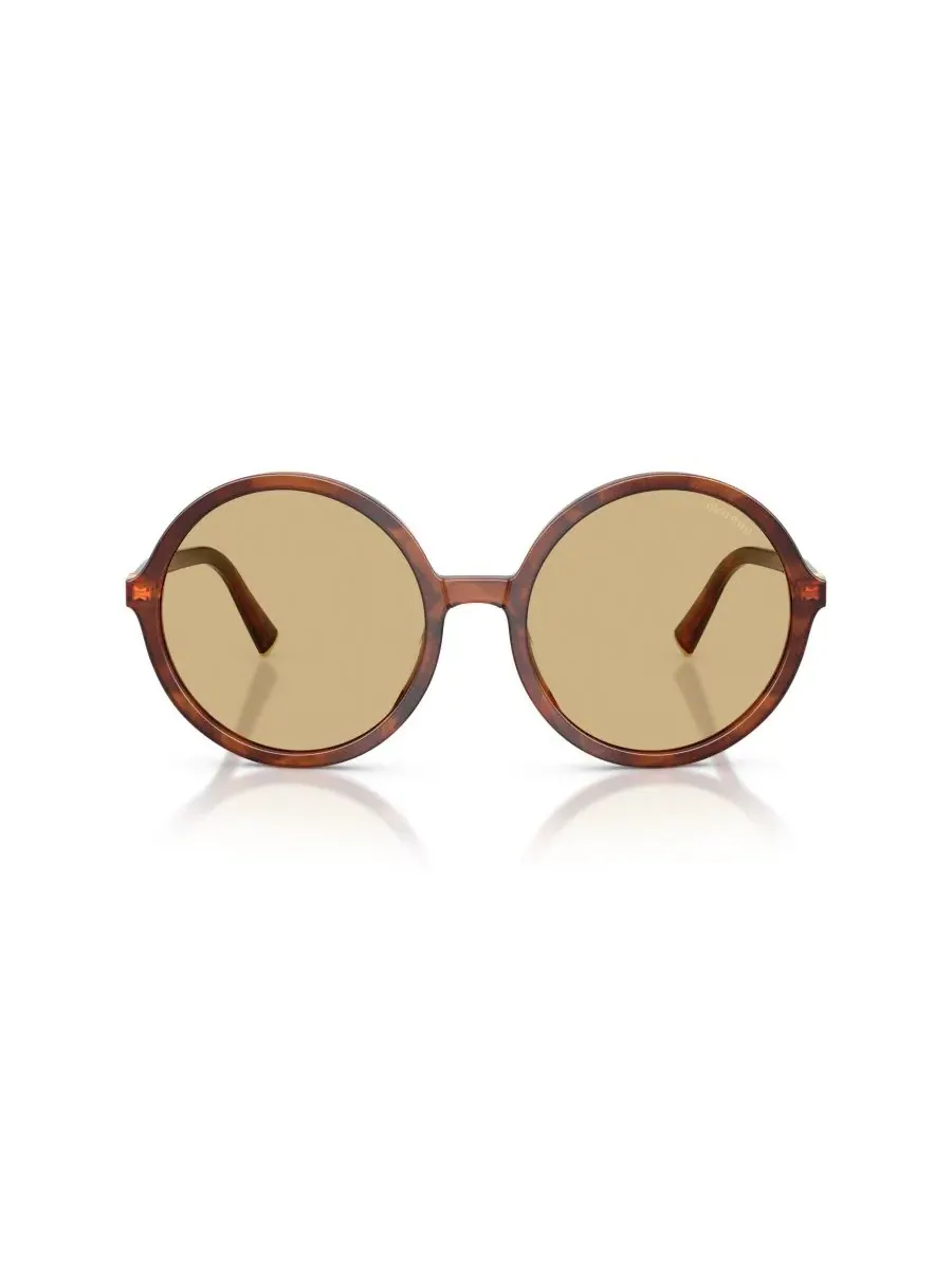 Женские круглые солнцезащитные очки, MU B02S MIU MIU, Striped Tobacco — изображение 2 из 7