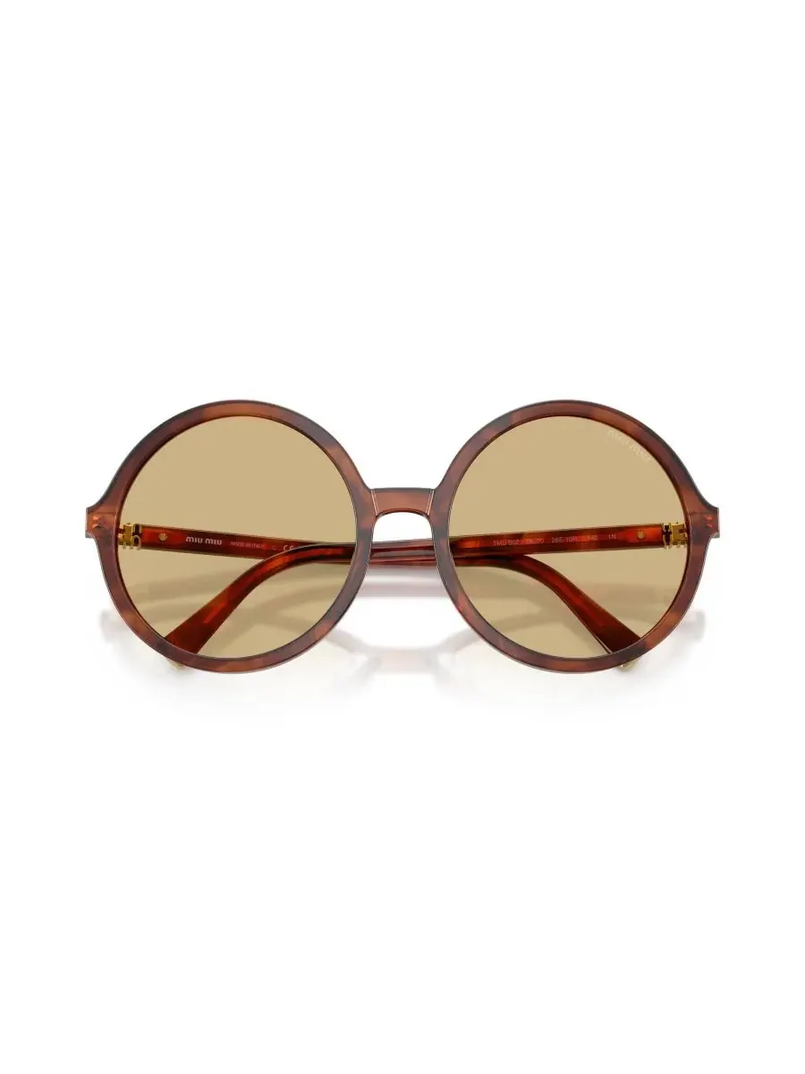Женские круглые солнцезащитные очки, MU B02S MIU MIU, Striped Tobacco — изображение 5 из 7