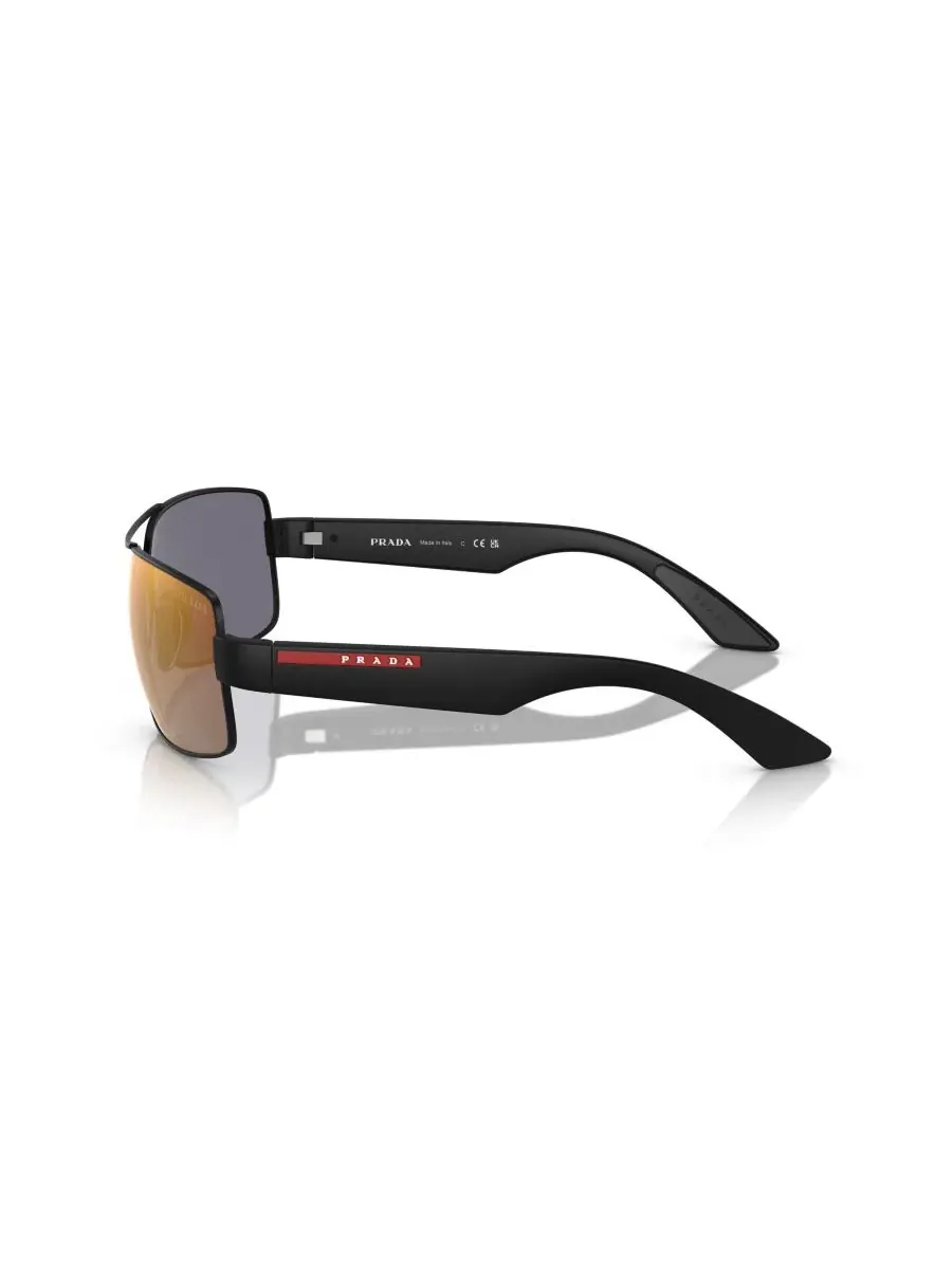 Мужские солнцезащитные очки Prada Linea Rossa прямоугольной формы, PS 50ZS Persol — изображение 3 из 5, черный
