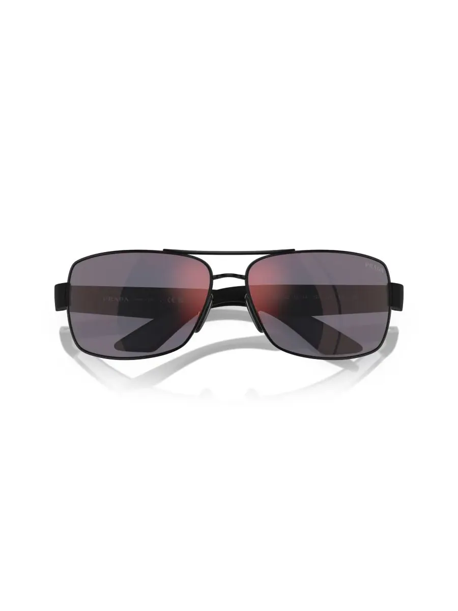 Мужские солнцезащитные очки Prada Linea Rossa прямоугольной формы, PS 50ZS Persol — изображение 5 из 5, черный