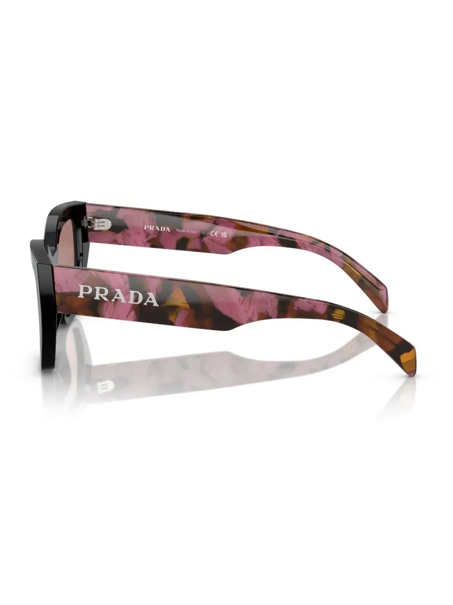 Очки солнцезащитные PRADA Lettering Butterfly — изображение 2 из 5, махагони