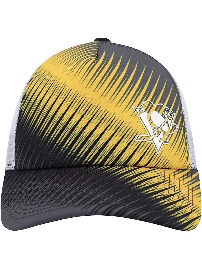 Женская черная, белая бейсболка-кепка Pittsburgh Penguins с рисунком из пеноматериала adidas — изображение 3 из 5