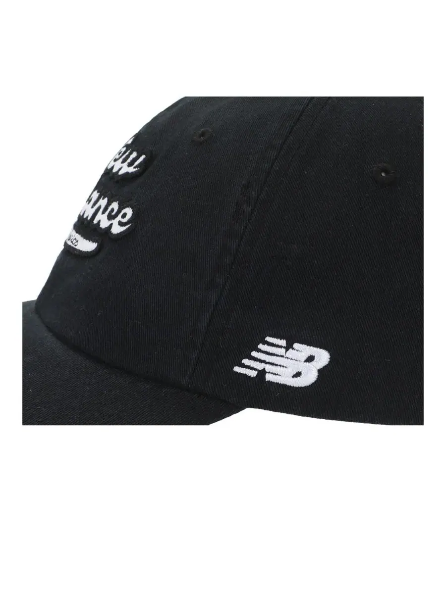 Женская кепка Legacy Black с 6 панелями и логотипом NB Stacked Logo New Balance — изображение 3 из 3, черный
