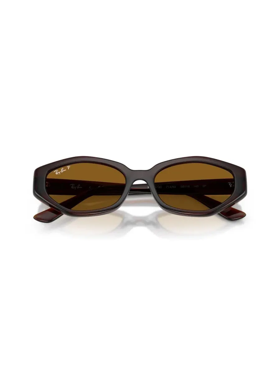 Солнцезащитные очки с геометрической оправой RB4473D Ray-Ban — изображение 5 из 7, коричневый
