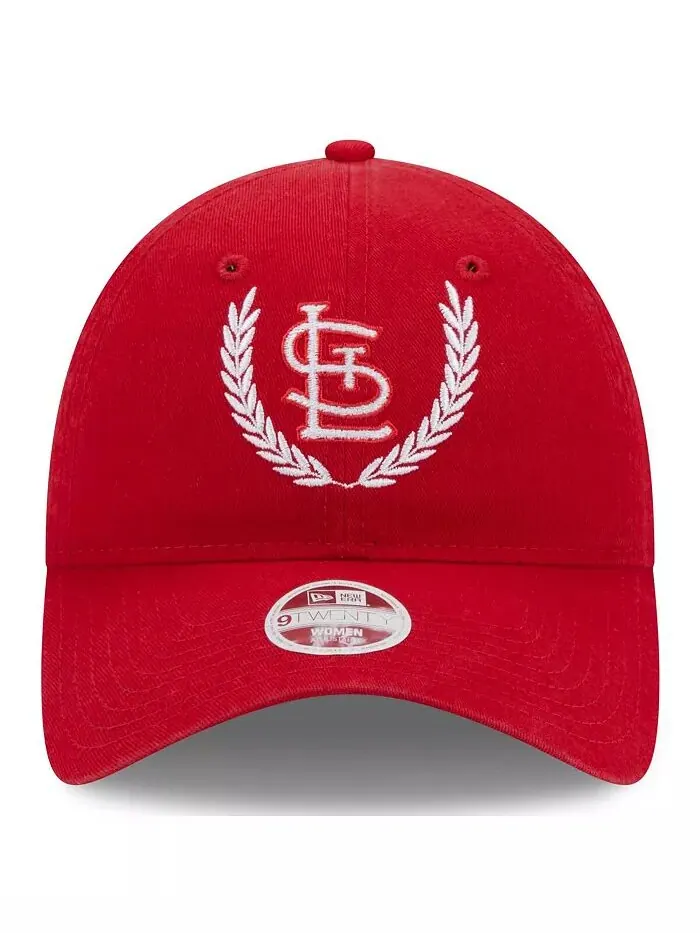 Женская красная кепка St. Louis Cardinals Leaves 9TWENTY Adjustable Hat New Era — изображение 2 из 4