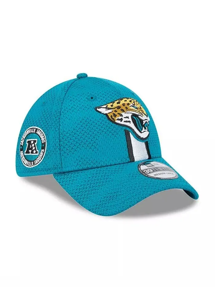 Мужская кепка Jacksonville Jaguars 2024 Sideline 39THIRTY Flex, цвет бирюзовый New Era — изображение 4 из 4