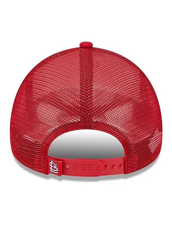 Мужская белая, красная кепка St. Louis Cardinals Stacked A-Frame Trucker 9FORTY Adjustable New Era — изображение 3 из 4