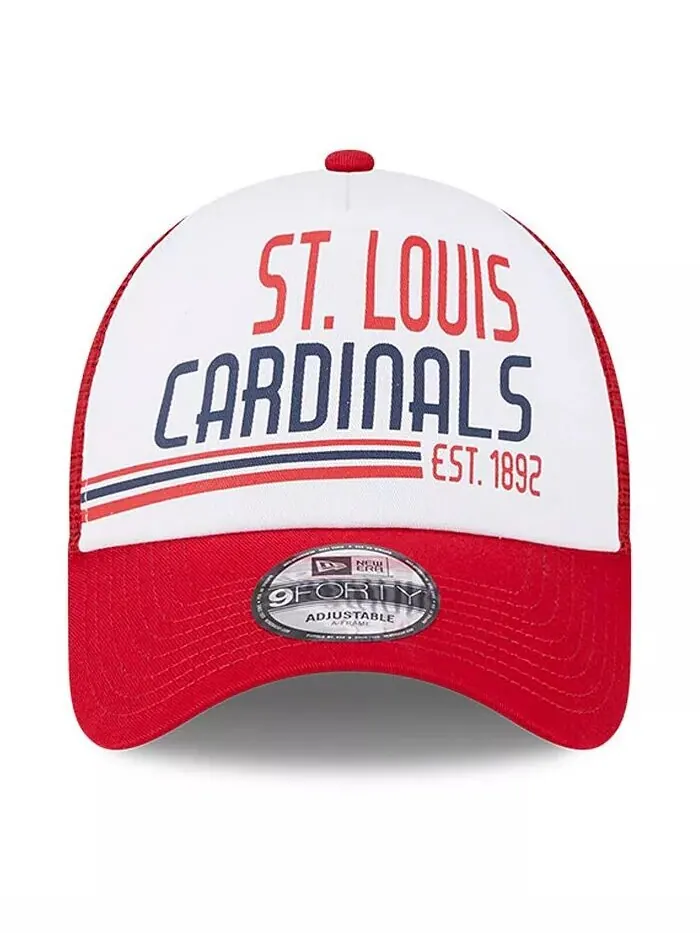 Мужская бело-красная регулируемая кепка St. Louis Cardinals с А-образной рамой Trucker 9FORTY New — изображение 4 из 4