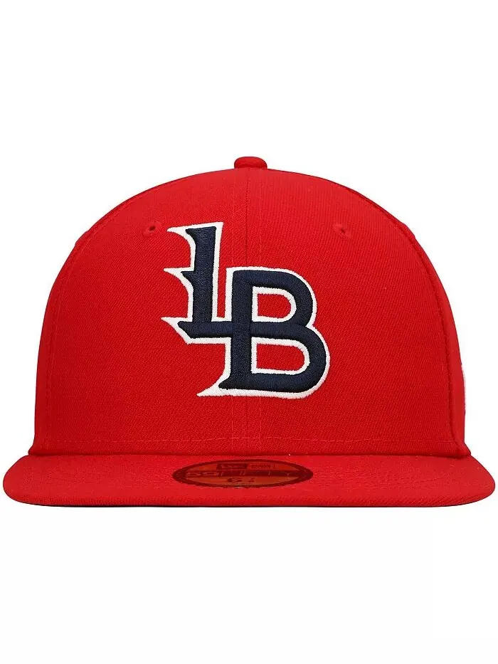 Мужская красная шляпа Louisville Bats Authentic Collection Road 59FIFTY Fitted Hat New Era — изображение 2 из 4
