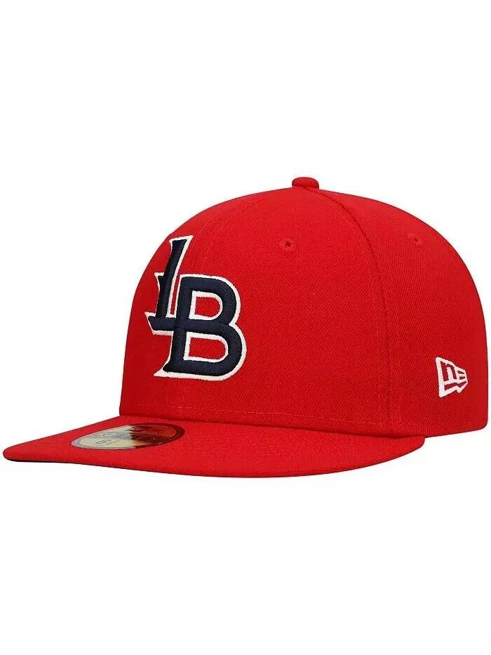 Мужская красная приталенная шляпа Louisville Bats Authentic Collection Road 59FIFTY New Era — изображение 1 из 4, красный