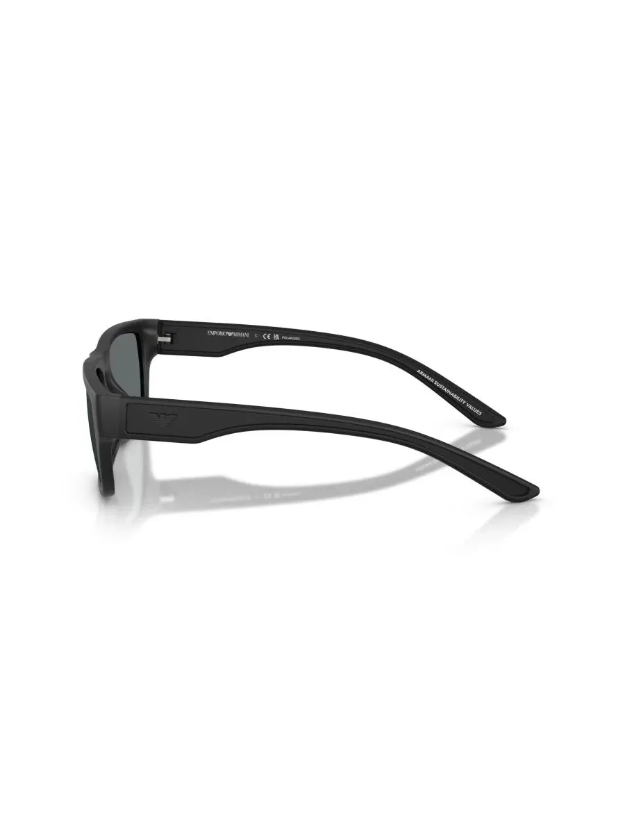 Мужские прямоугольные поляризованные солнцезащитные очки, EA4267U Emporio Armani — изображение 3 из 6, черный