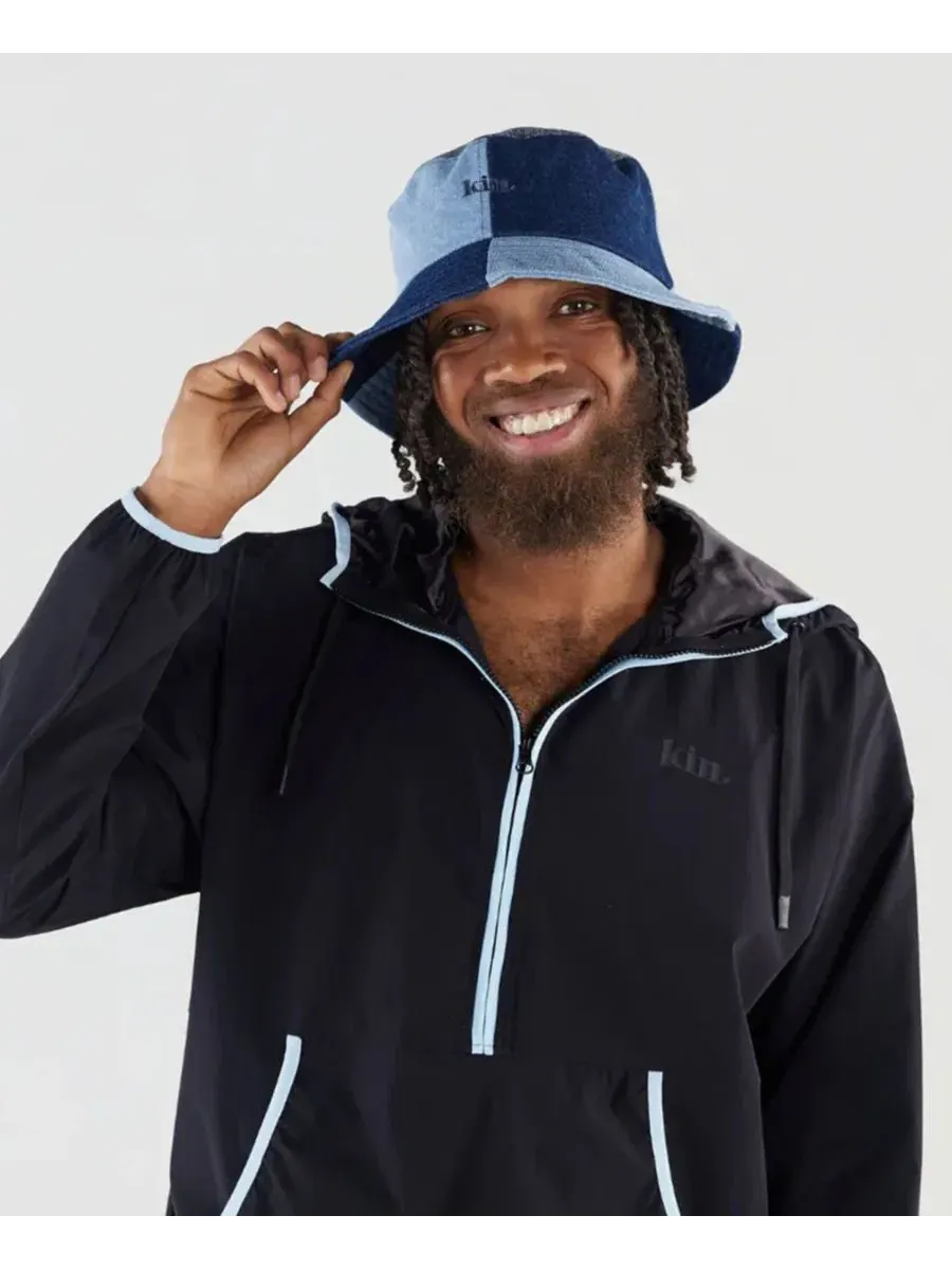 Джинсовая панама с атласной подкладкой KIN Apparel — изображение 5 из 6, джинсовый синий