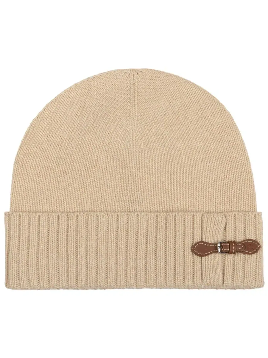 Шапка Equestrian Buckle Merino Knit Hat Lauren Ralph Lauren — изображение 5 из 6, коричневый