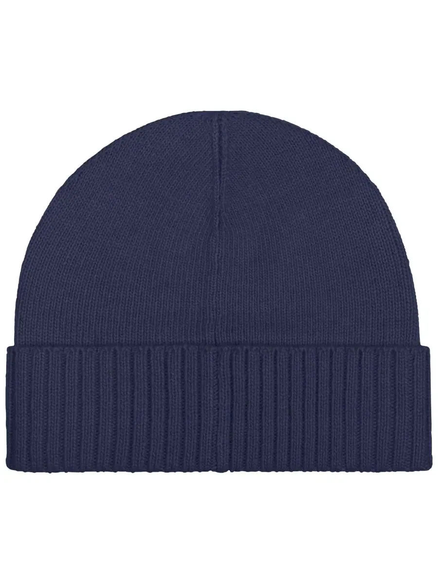 Шапка с пряжкой Equestrian Buckle Merino Knit Hat Lauren Ralph Lauren — изображение 2 из 6, темно-синий