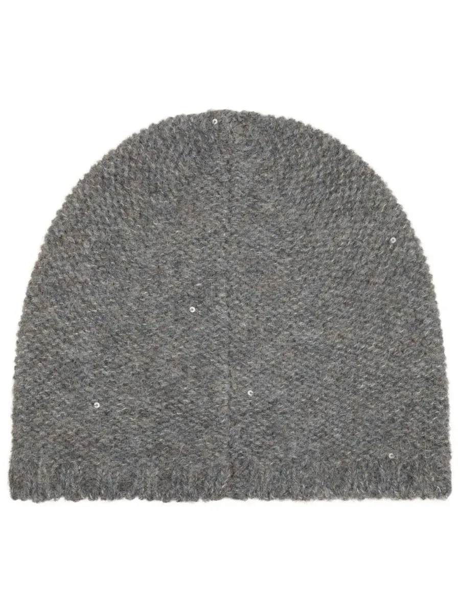 Шапка с блестящими акцентами Sequin Shiny Accents Beanie Lauren Ralph Lauren, Onyx Heather — изображение 2 из 4
