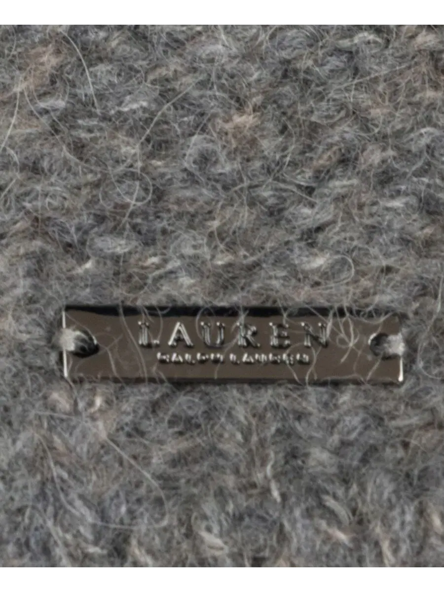 Шапка с блестящими акцентами Sequin Shiny Accents Beanie Lauren Ralph Lauren, Onyx Heather — изображение 4 из 4